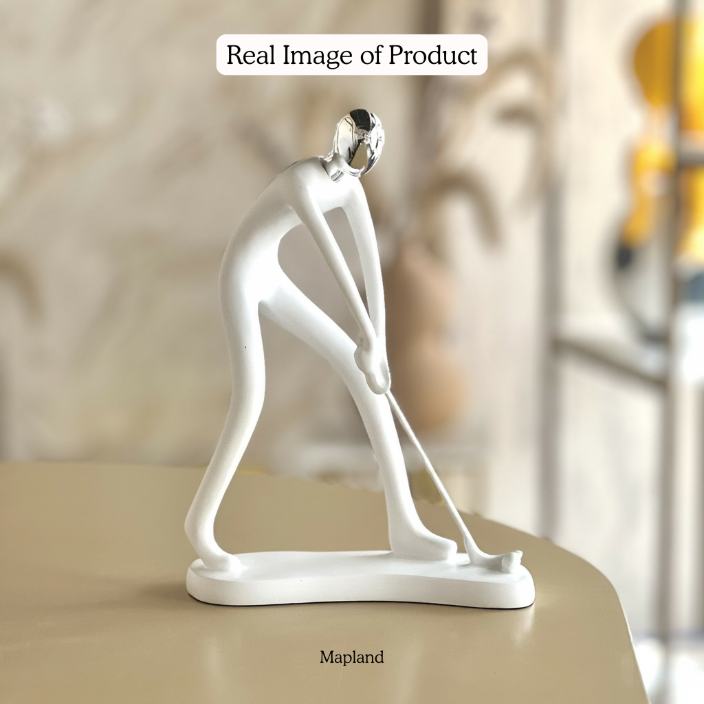 Abstract Golfer Resin Figurine