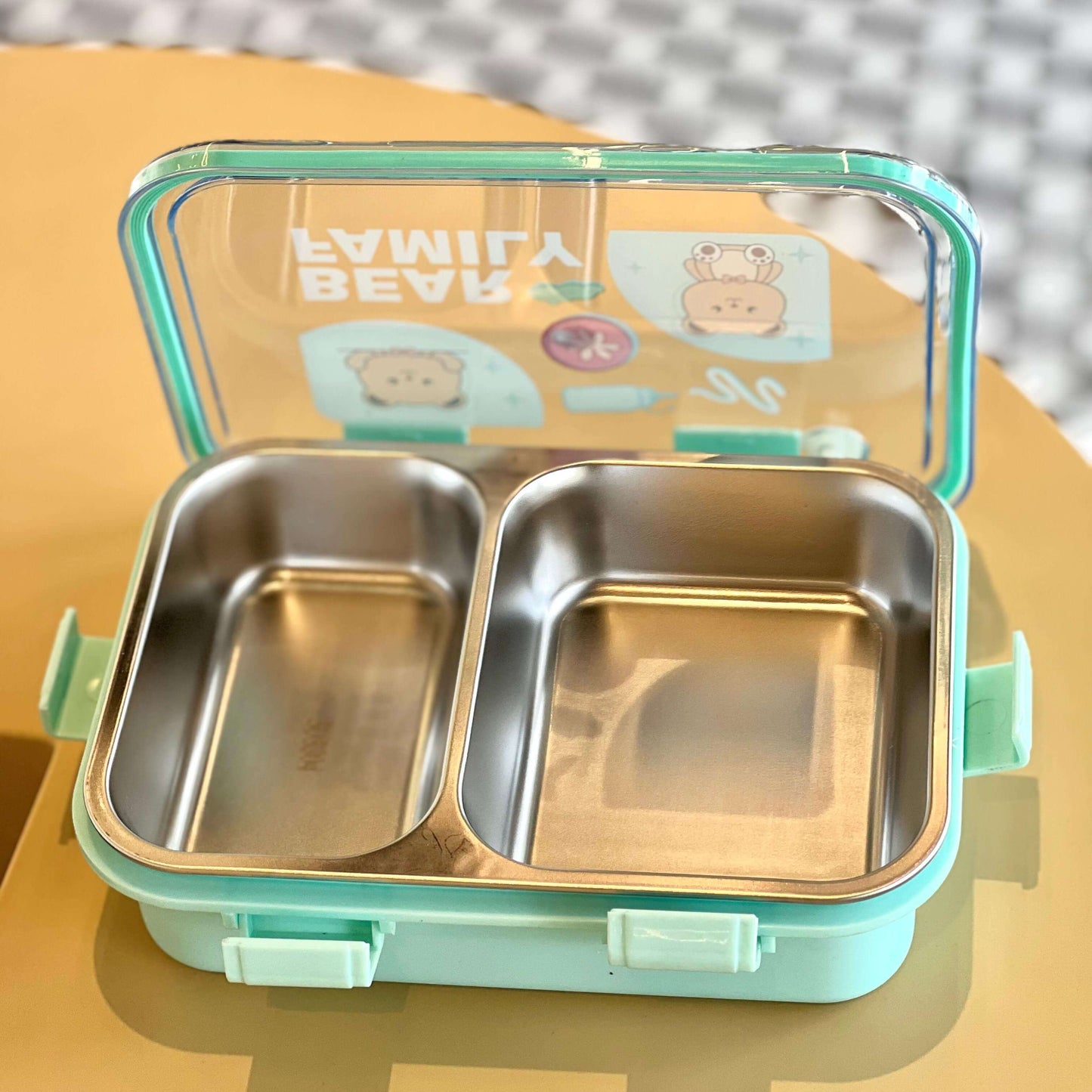 CubbyBox 2-Compartment Bento Lunch Box with Cutlery