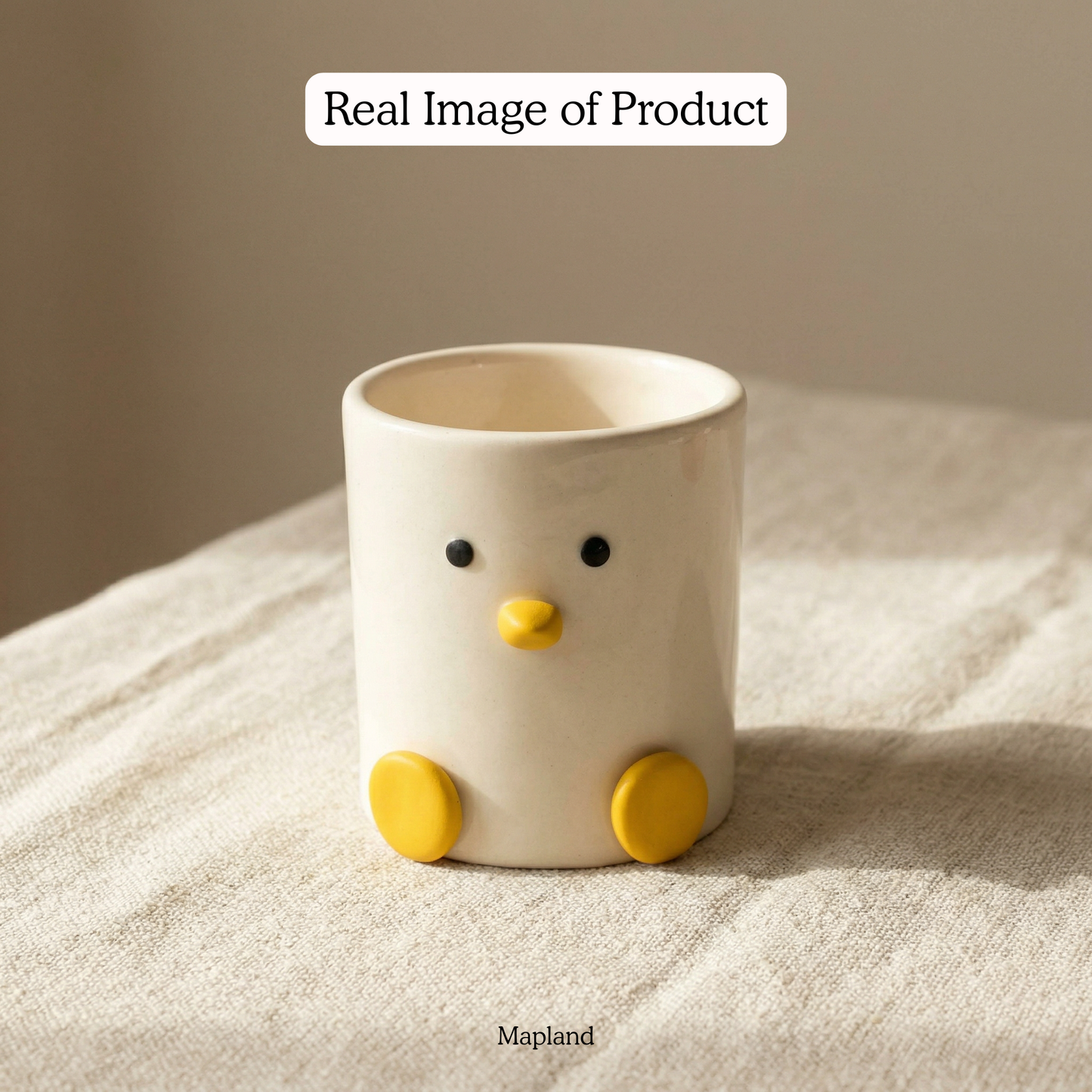 Duck Desk Planter handmade ceramic planter — angle view, Indian artisan craft | Mapland
