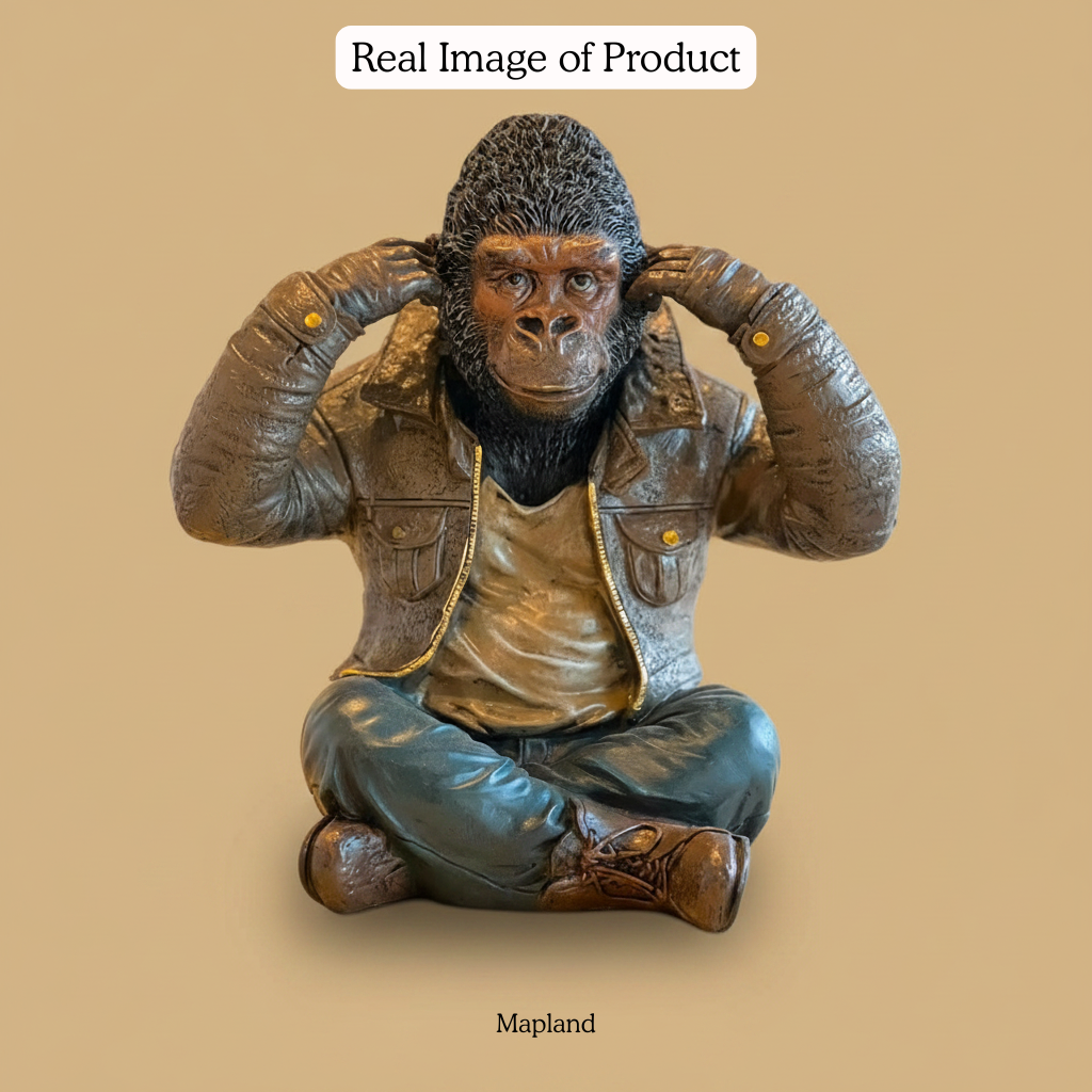 Speak No Evil Gorilla Resin Figurine