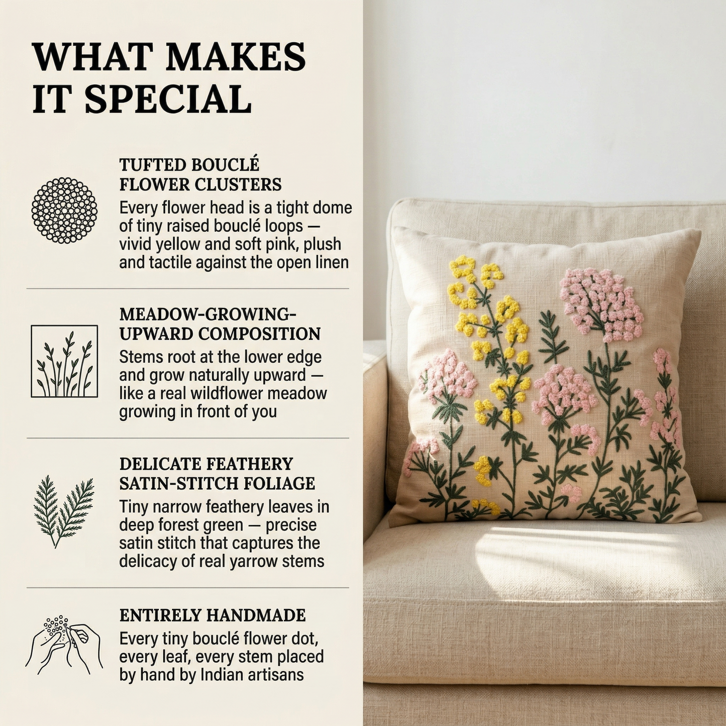 Luxe Garden Cushion Cover 16*16 Inches