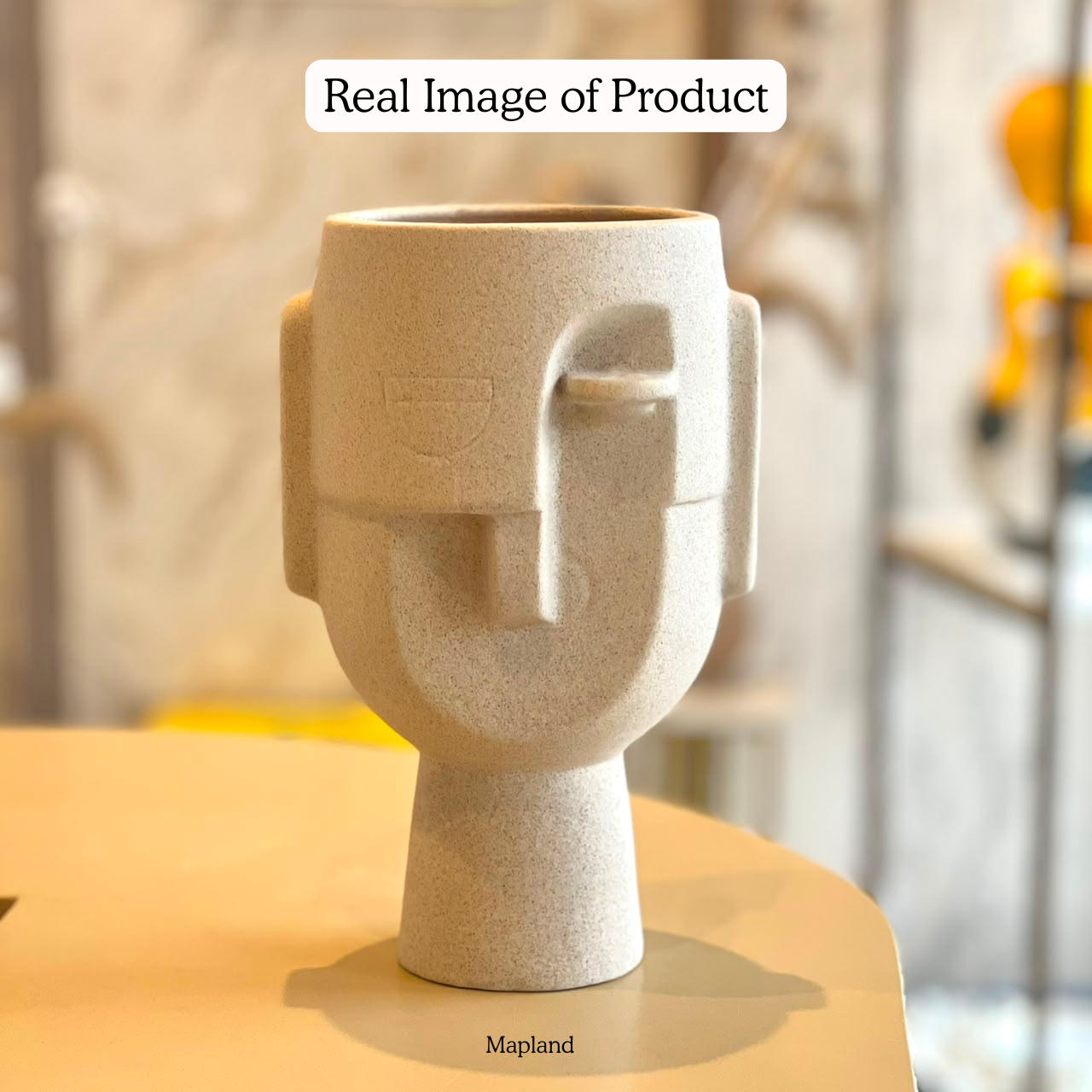 Monolith Face Vase — Sandy Ceramic
