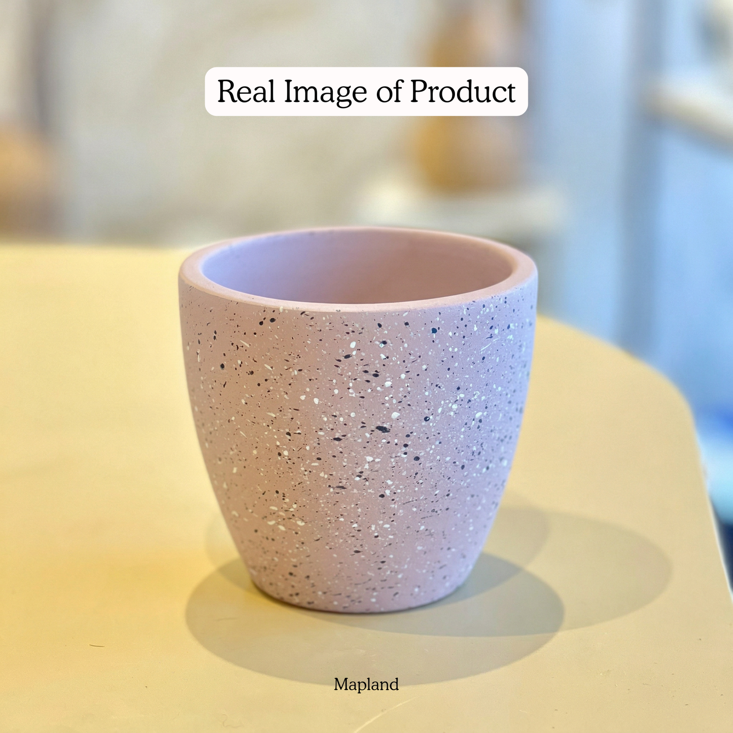 Speckle Terracotta Planter handmade ceramic planter — angle view, Indian artisan craft | Mapland