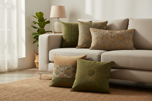 Best Hand-Stitched Cushion Covers for Indian Homes 2026 — Fabric, Size & Embroidery Buying Guide