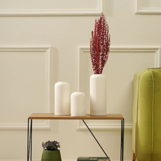 Ribbique Vase White