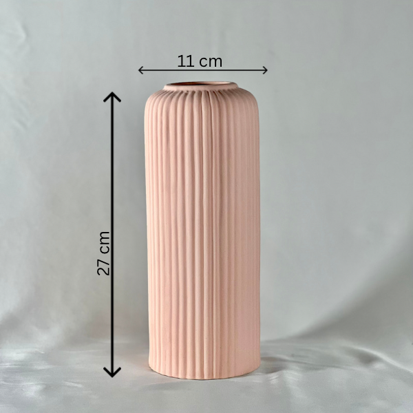 Ribbique Vase Pink