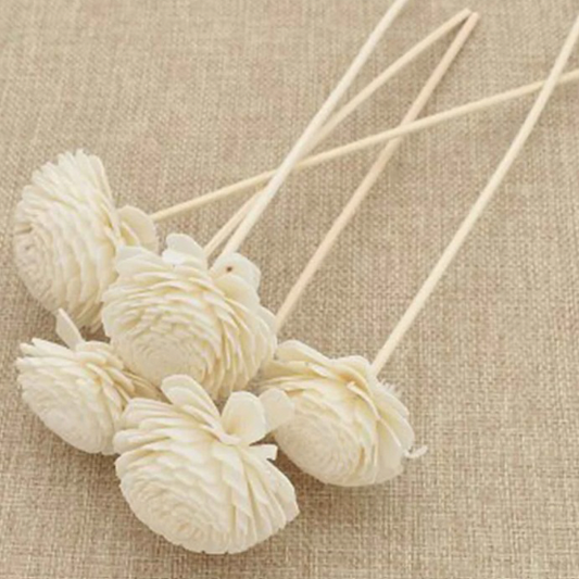 White Rose Rattan Reed Diffuser Sticks Pack of 5