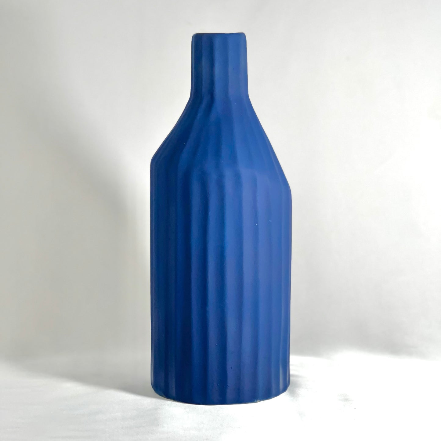 Blue Barrel Vase.