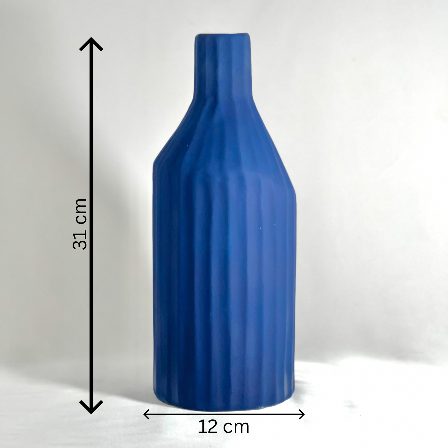 Blue Barrel Vase.