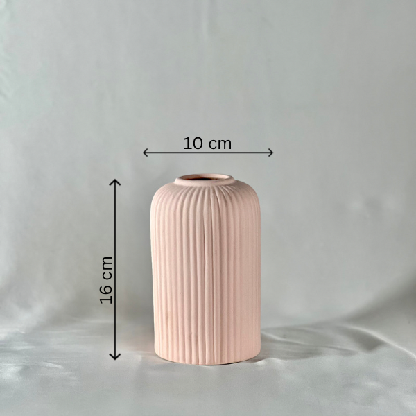 Ribbique Vase Pink