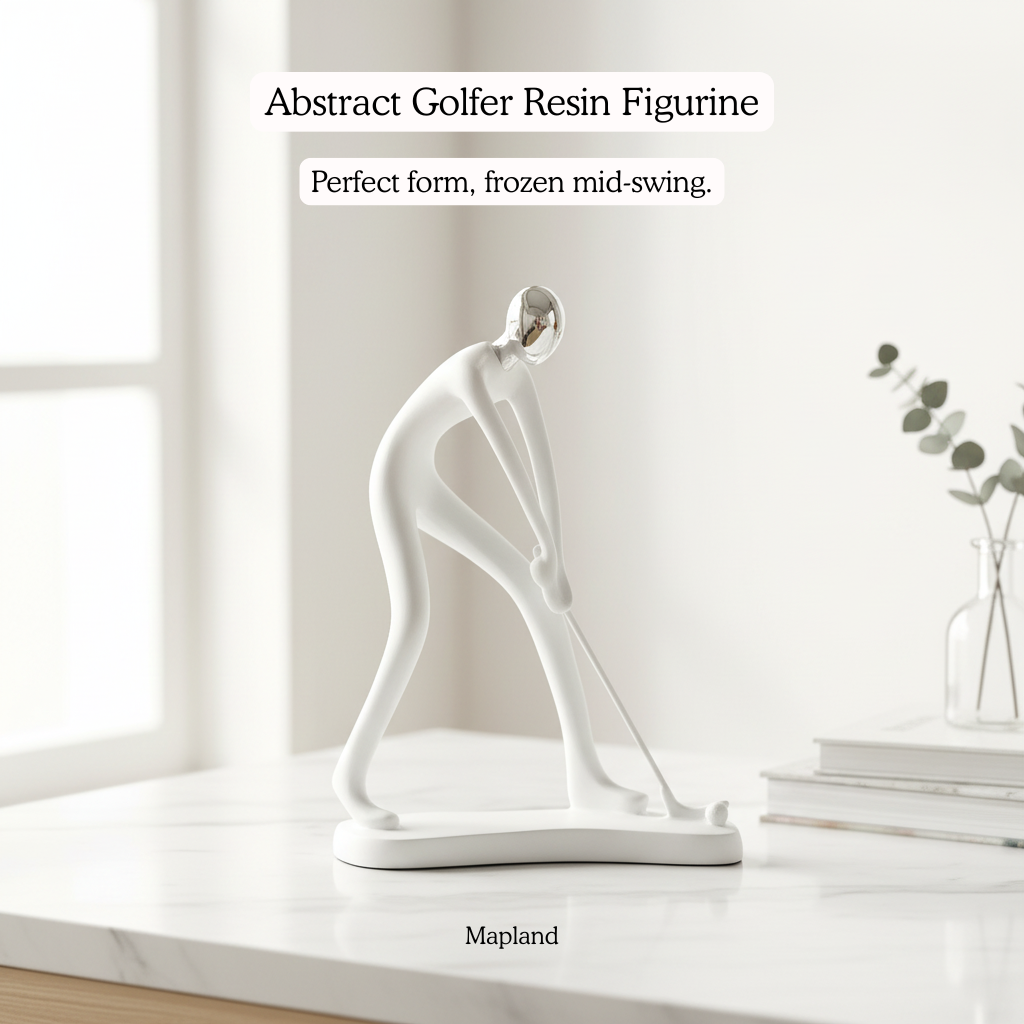 Abstract Golfer Resin Figurine