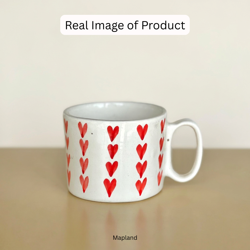 All Over Hearts Ceramic Mug - Mapland