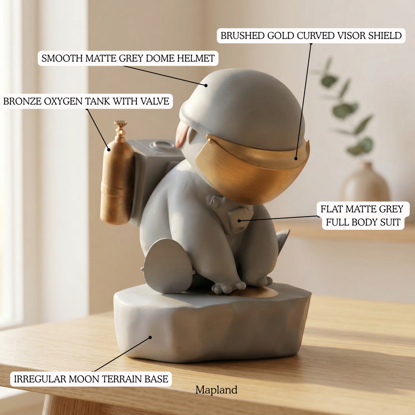 Lunar Voyager Sculpture -- decorative figurine, home accent decor | Mapland
