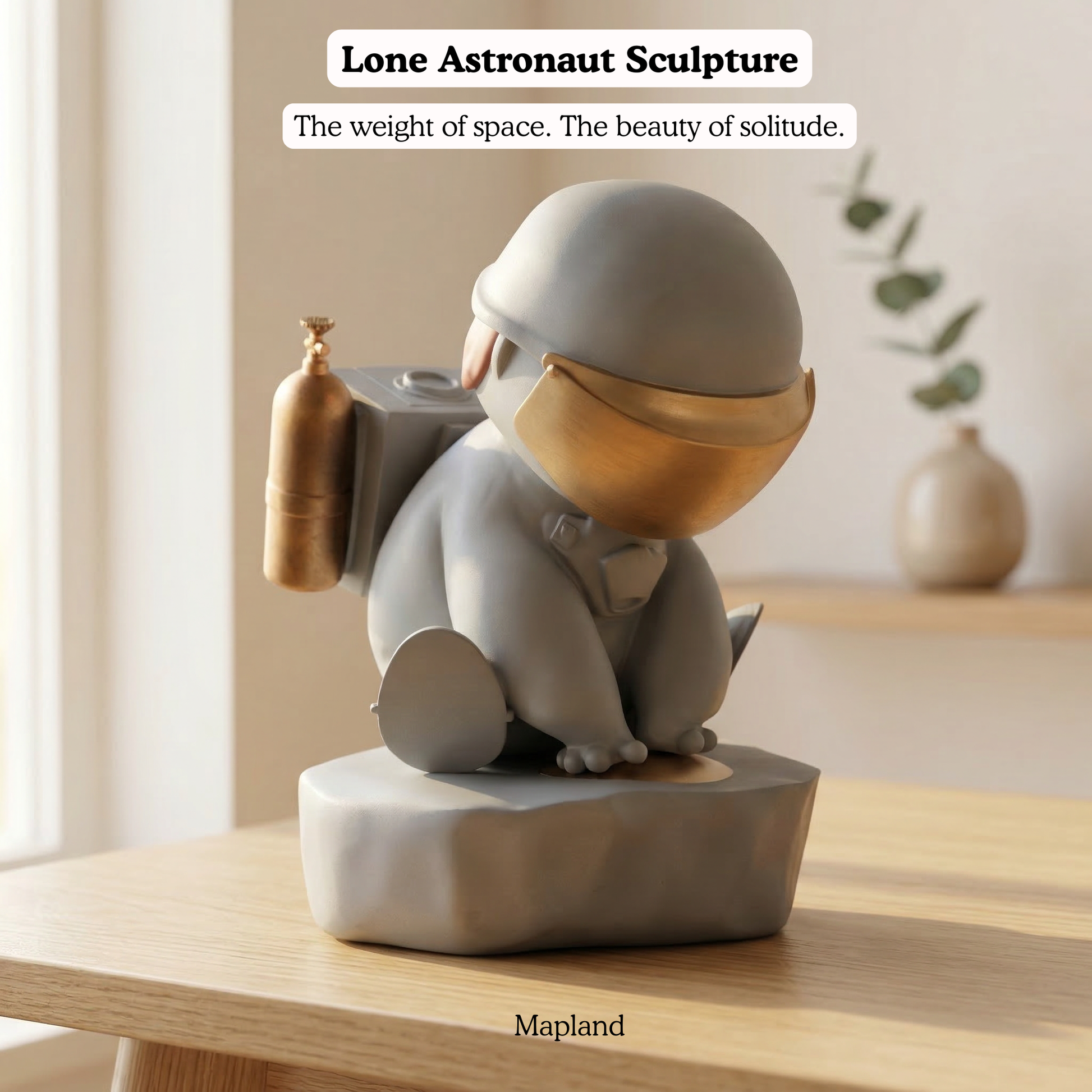 Lunar Voyager Sculpture -- decorative figurine, home accent decor | Mapland