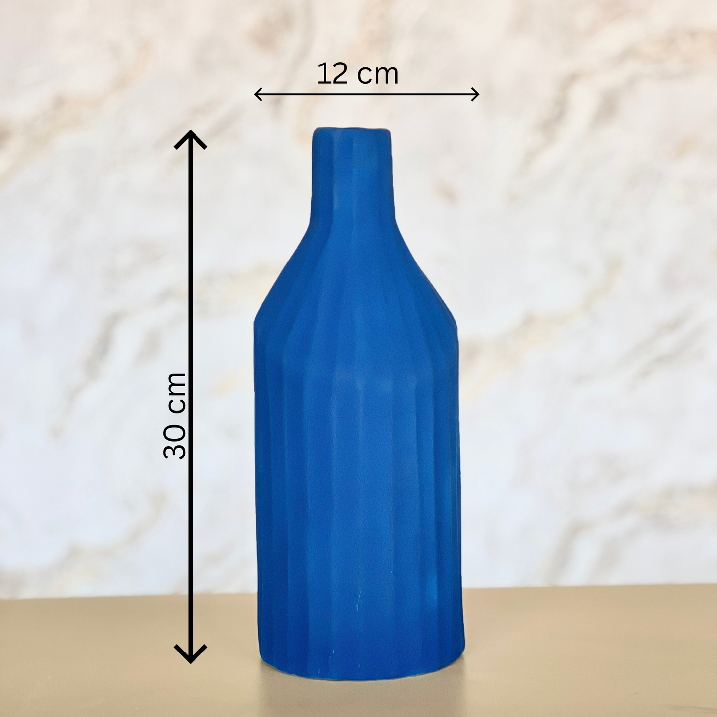 Blue Barrel Vase