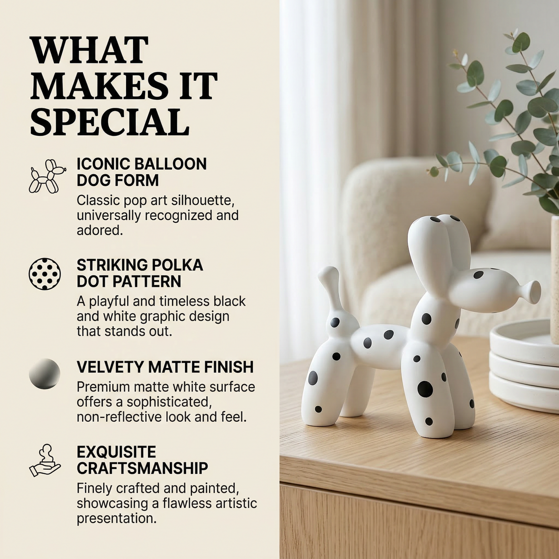 Balloon Dog Figurine -- decorative figurine, home accent decor | Mapland