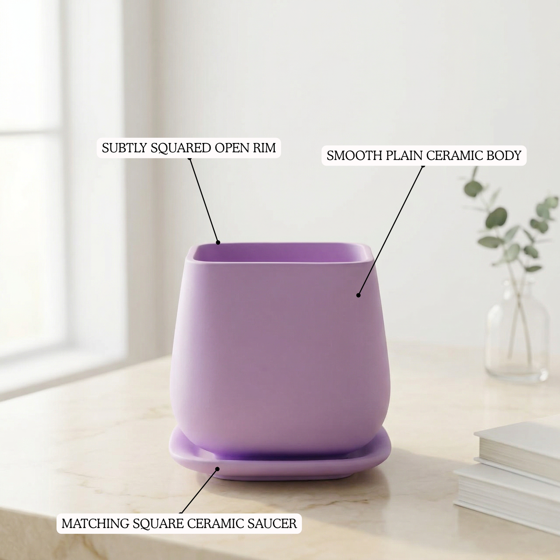 Belly-Form Ceramic Planter handmade ceramic planter — lifestyle view, Indian artisan craft | Mapland