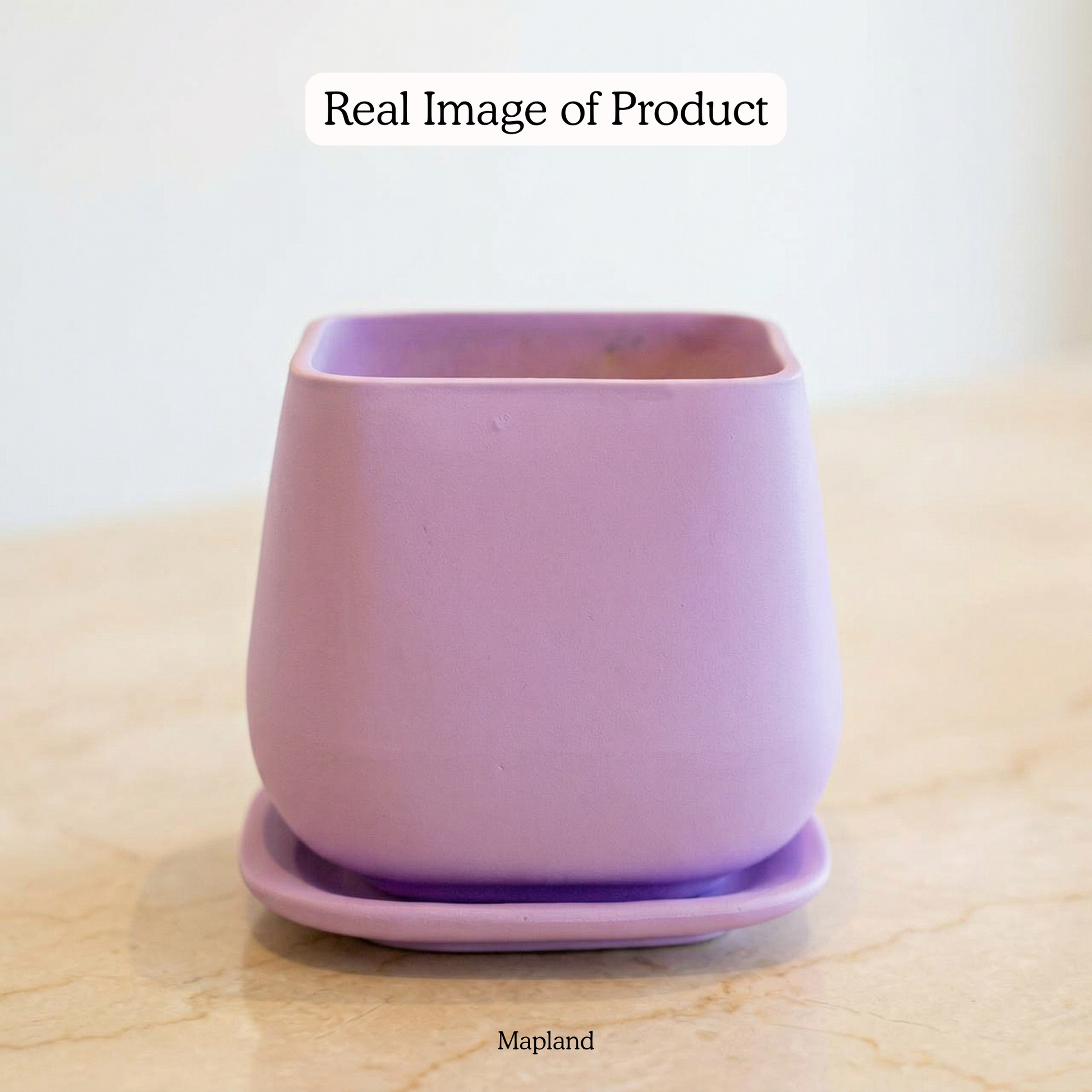 Belly-Form Ceramic Planter handmade ceramic planter — side view, Indian artisan craft | Mapland