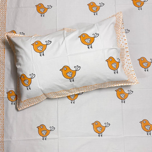 Bird Design Single Bedsheet Set