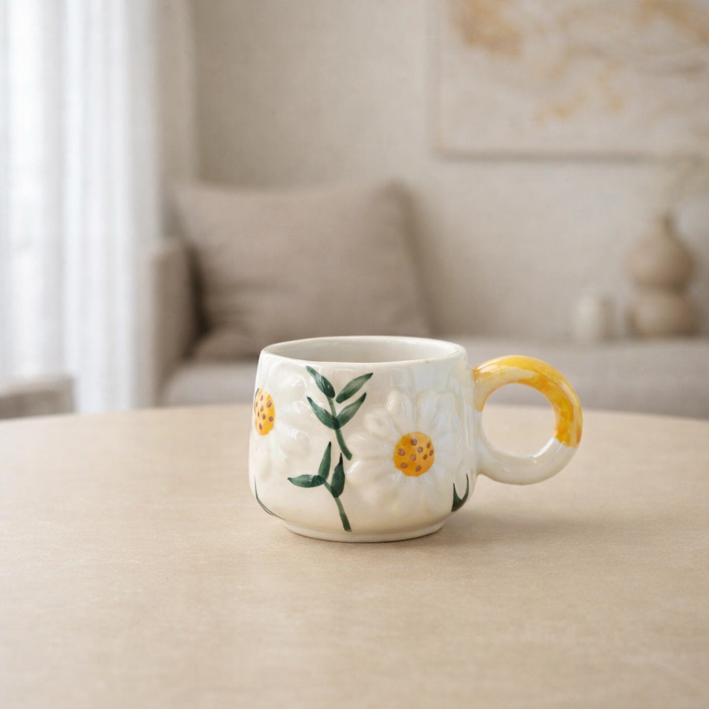 Sunny Bloom Ceramic Cup - Mapland