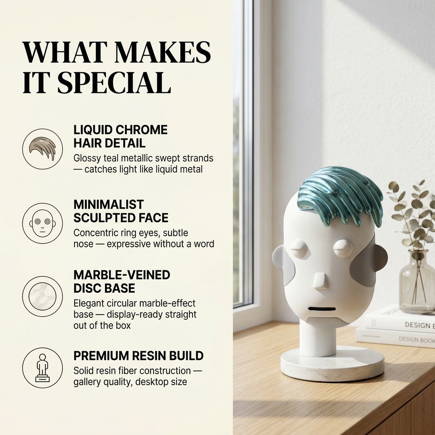 Bluehair Boy Figurine -- decorative figurine, home accent decor | Mapland