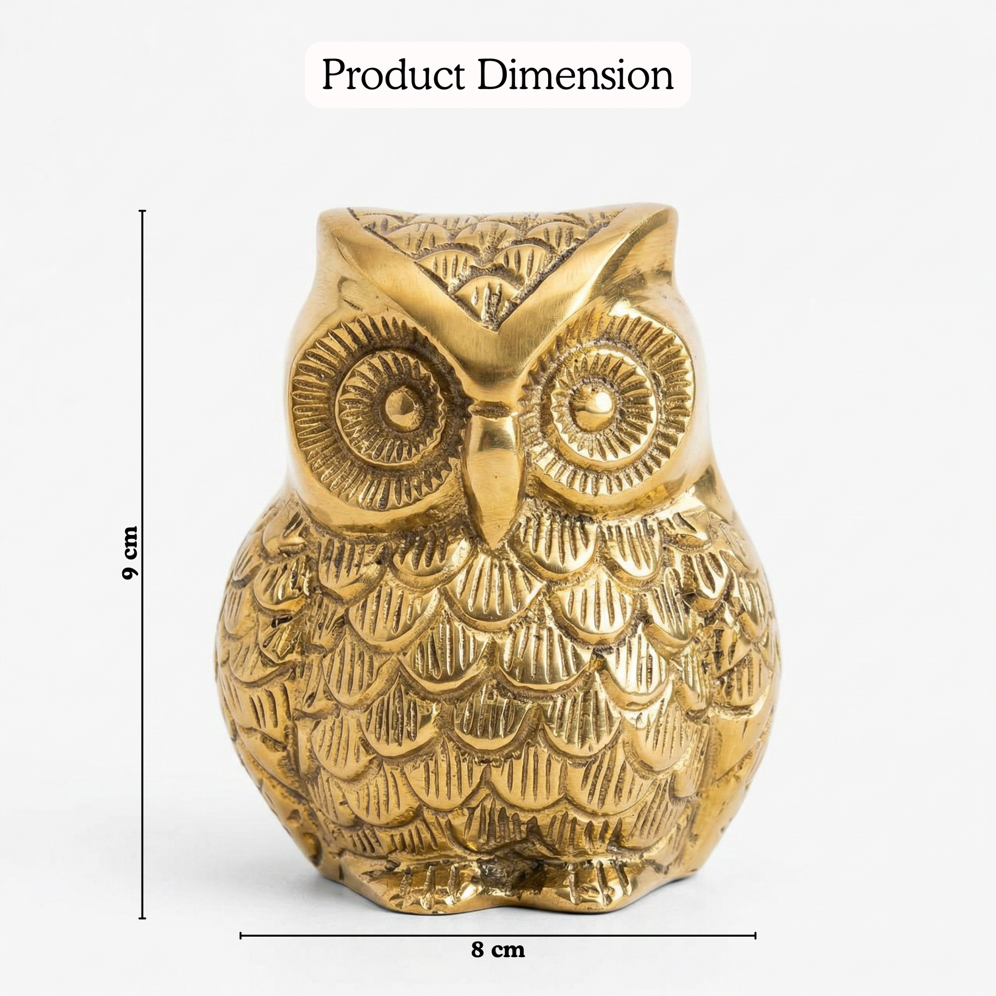 Brass owl statue dimensions 9cm height 511g | Mapland