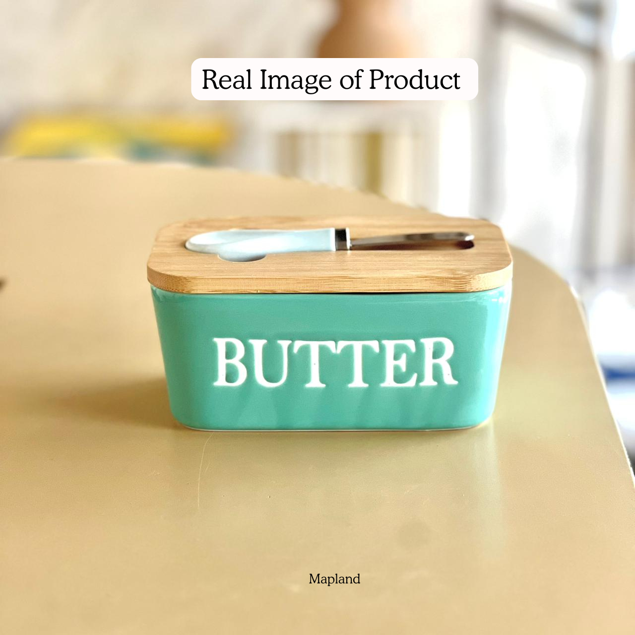 Ceramic Butter Box with Spreader Knife