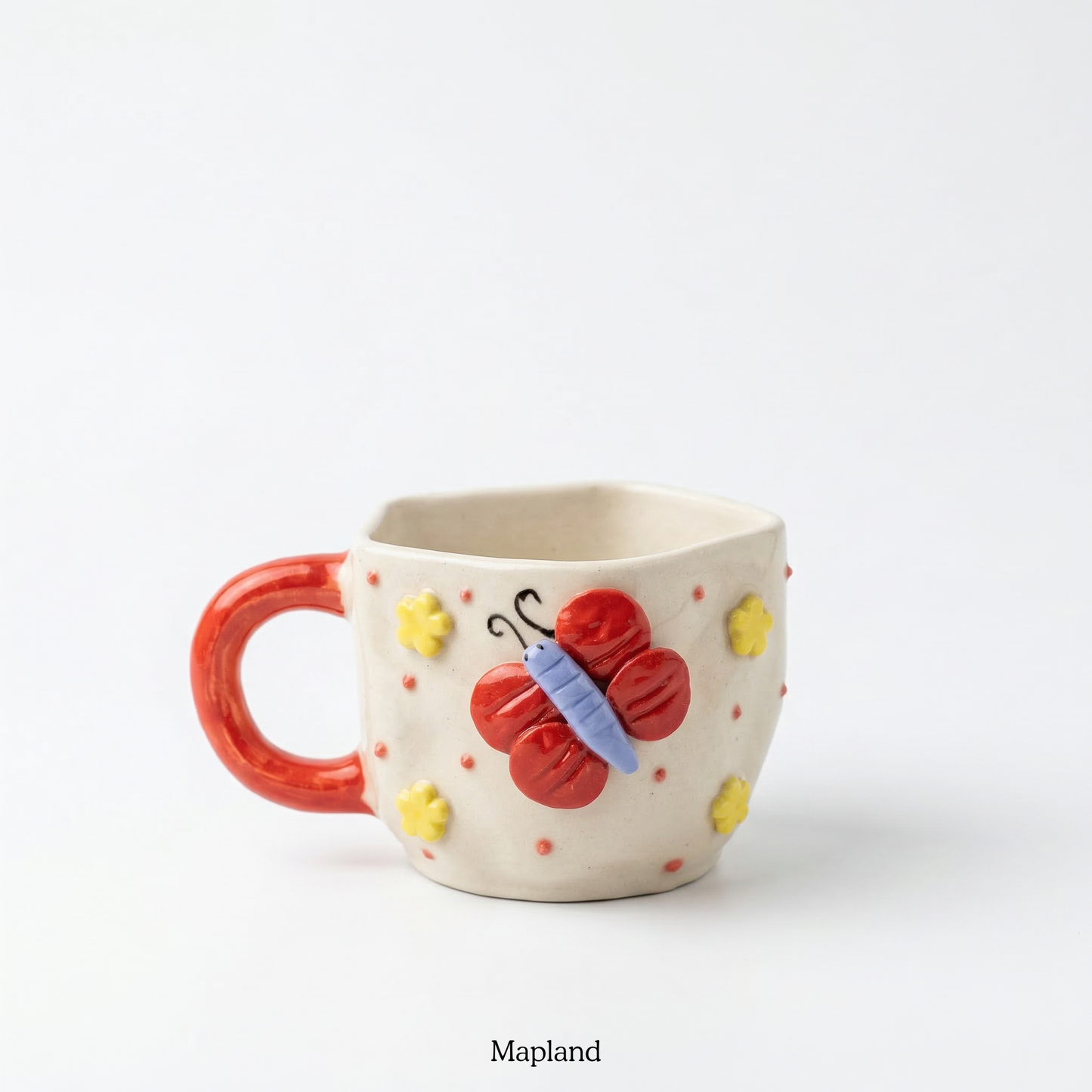Butterfly Bliss Cup — handmade ceramic cup, view 5 | Mapland