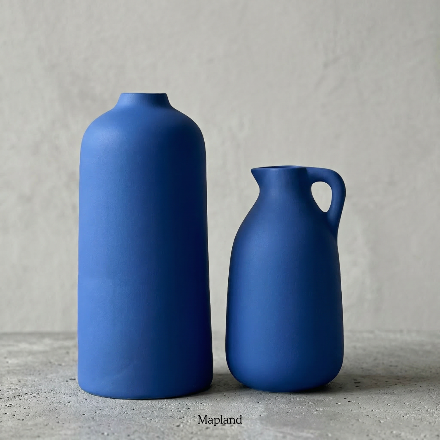 Cerablu Ceramic Vase Set handmade ceramic vase — angle view, Indian artisan craft | Mapland