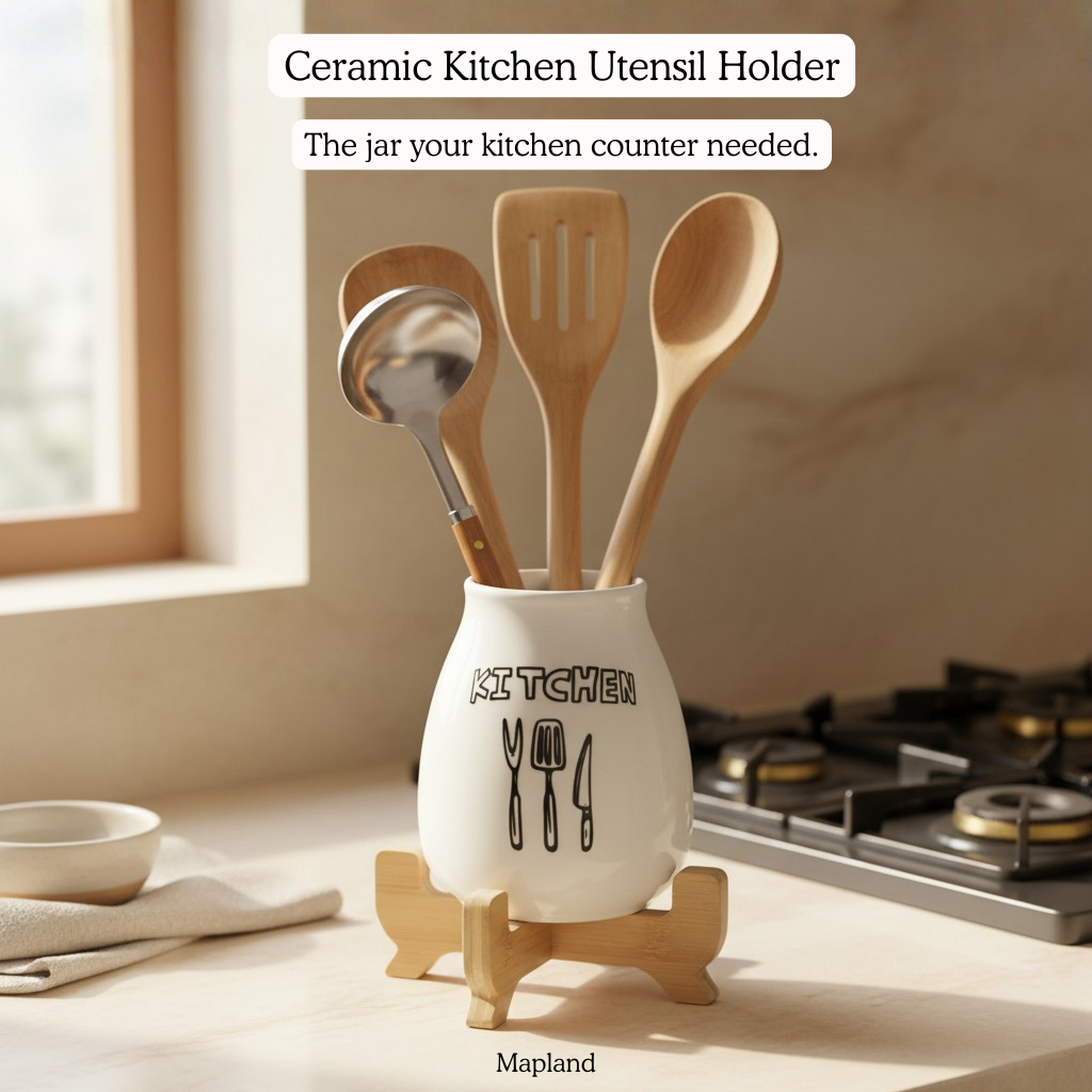 Ceramic Kitchen Utensil Holder