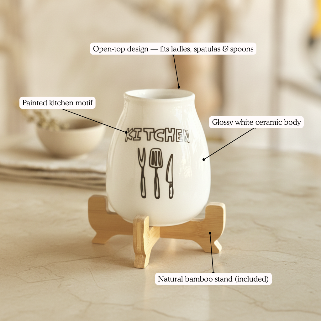 Ceramic Kitchen Utensil Holder