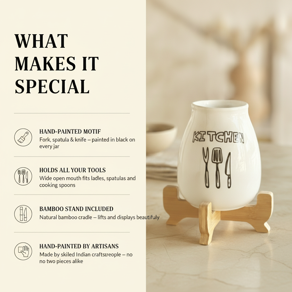 Ceramic Kitchen Utensil Holder