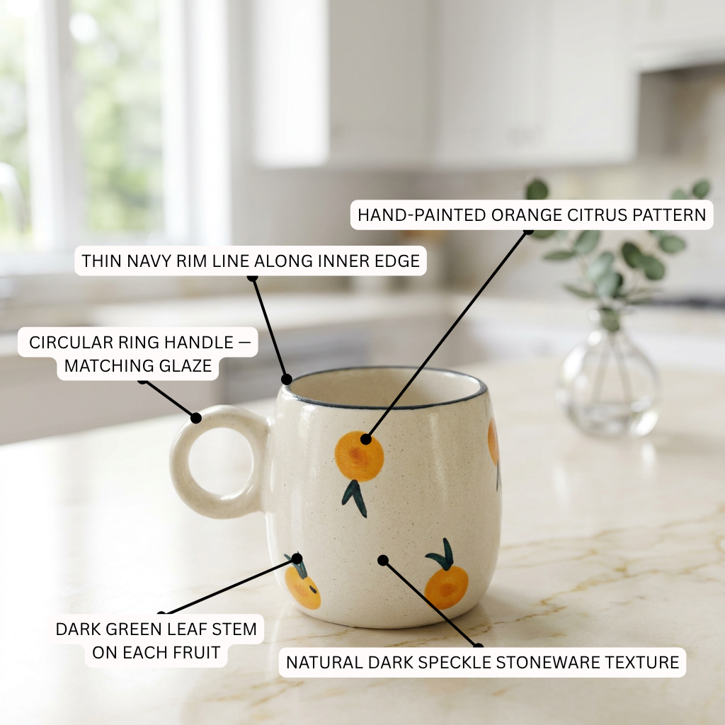 Citrus Orange Ceramic Mug - Mapland