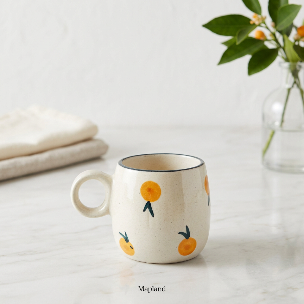 Citrus Orange Ceramic Mug - Mapland