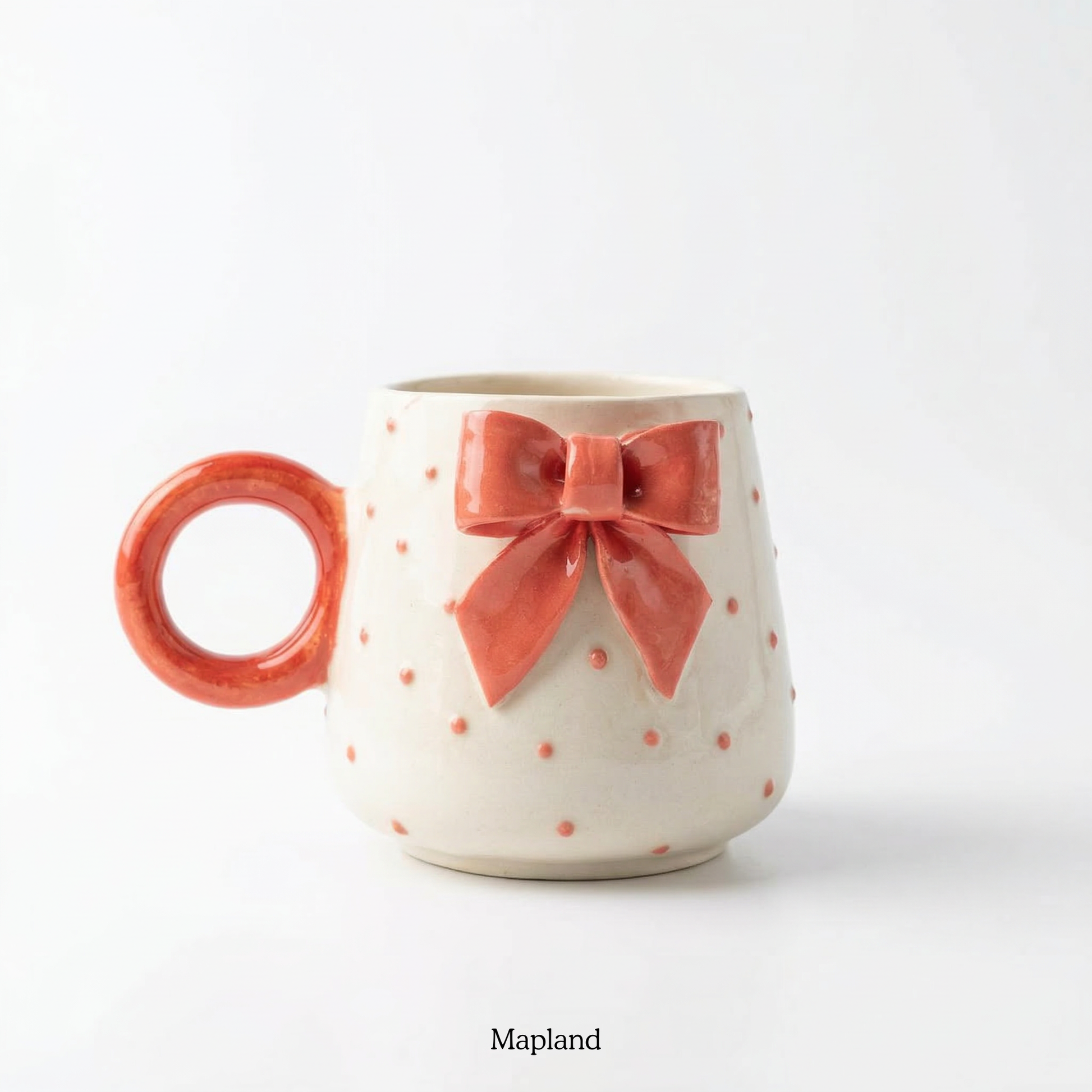 Cute Pink Bow Ceramic Mug - Mapland