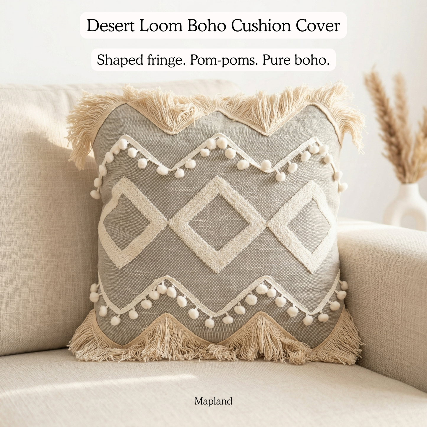 Desert Loom Boho Cushion Cover 16*16 Inches