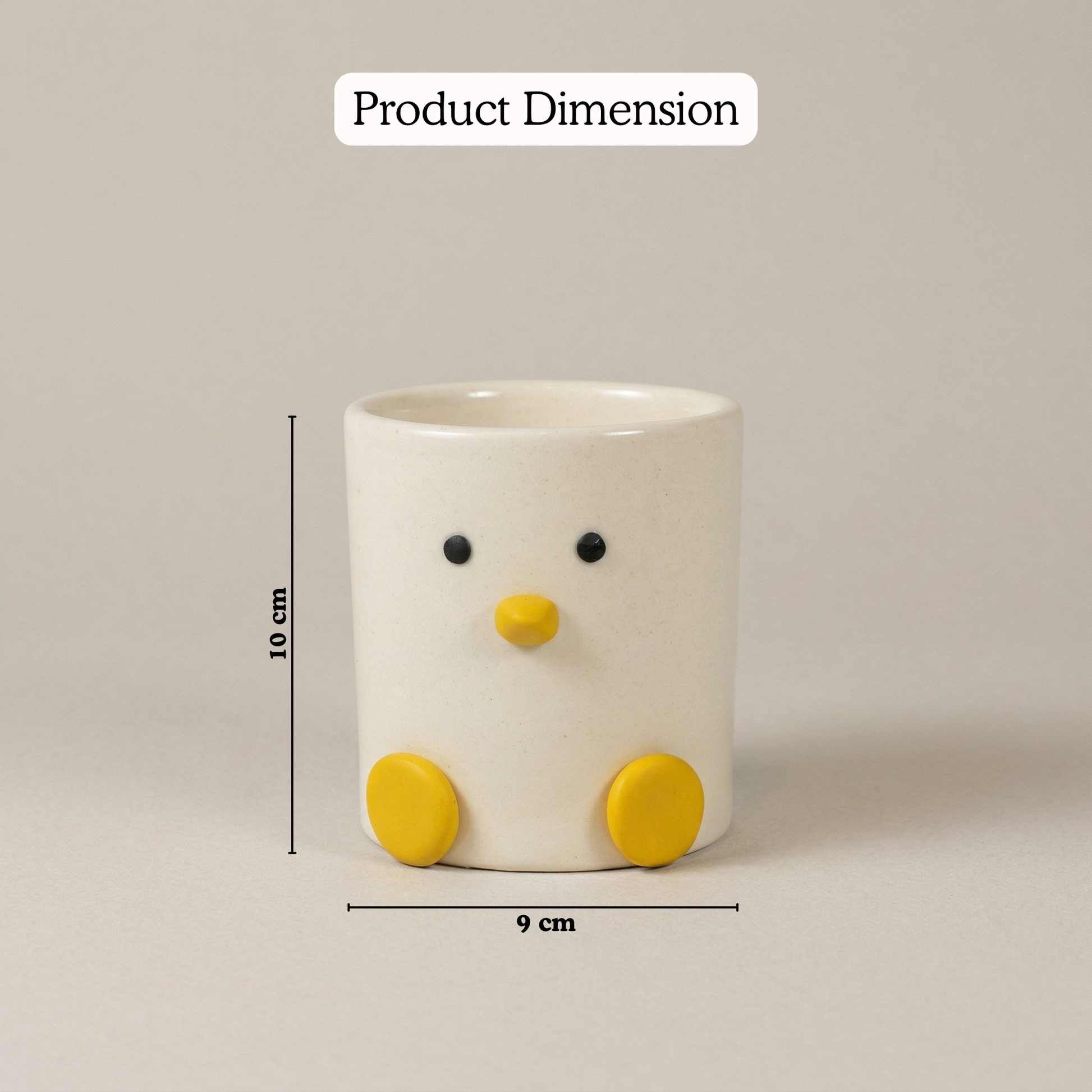 Duck Desk Planter handmade ceramic planter — detail view, Indian artisan craft | Mapland