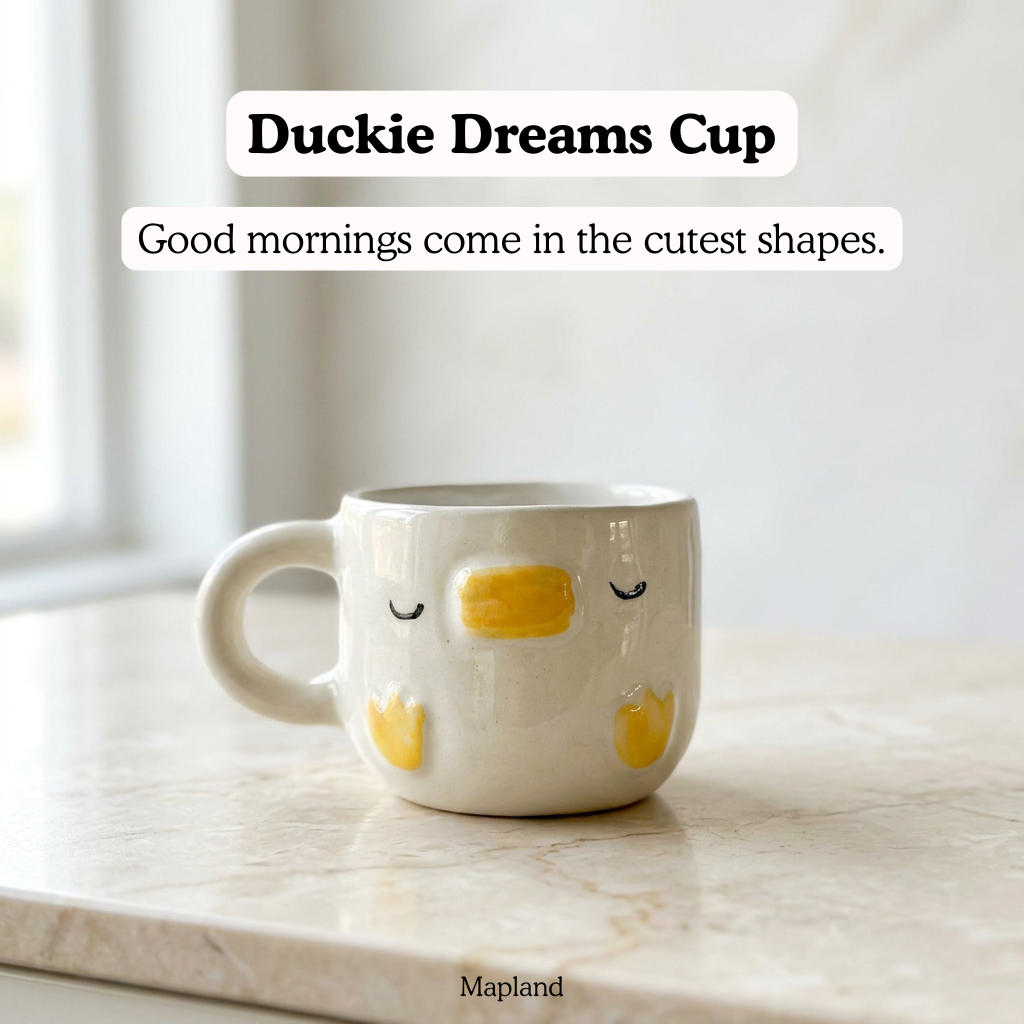 Duckie Dreams Cup — handmade ceramic cup, view 3 | Mapland