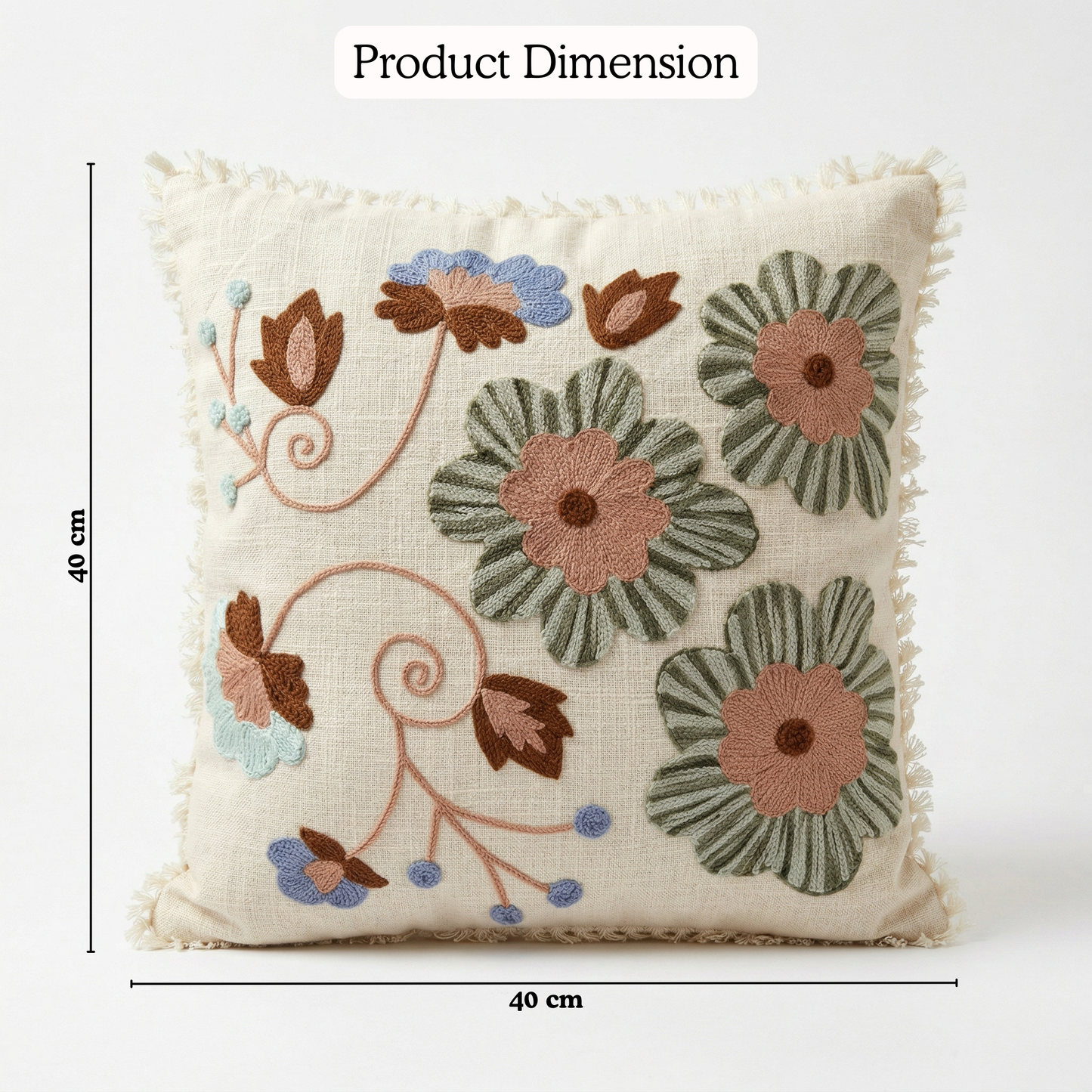 Earth Bloom Cushion Cover 16*16 Inches