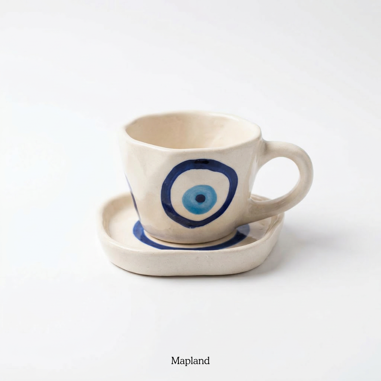 Evil Eye Ceramic Cup & Saucer - Mapland