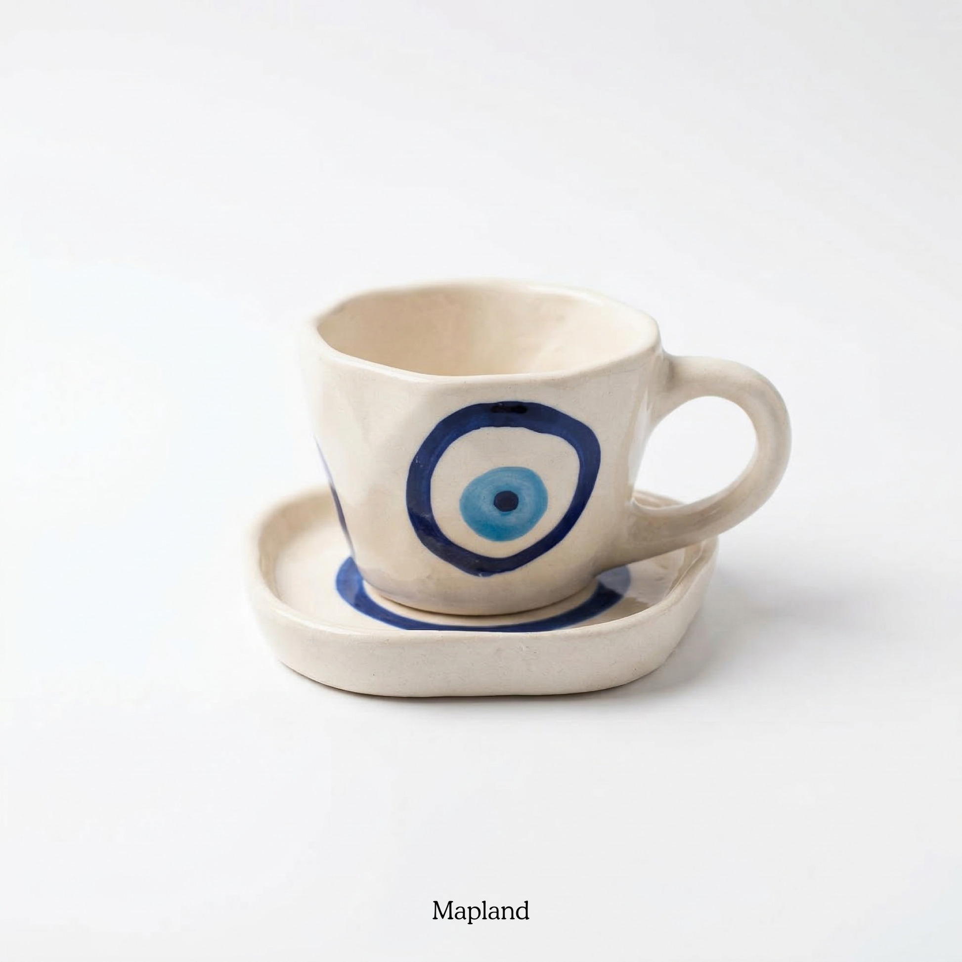 Evil Eye Ceramic Cup & Saucer - Mapland