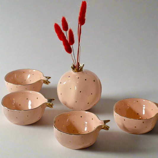 Pomegranate Vase with Bowls