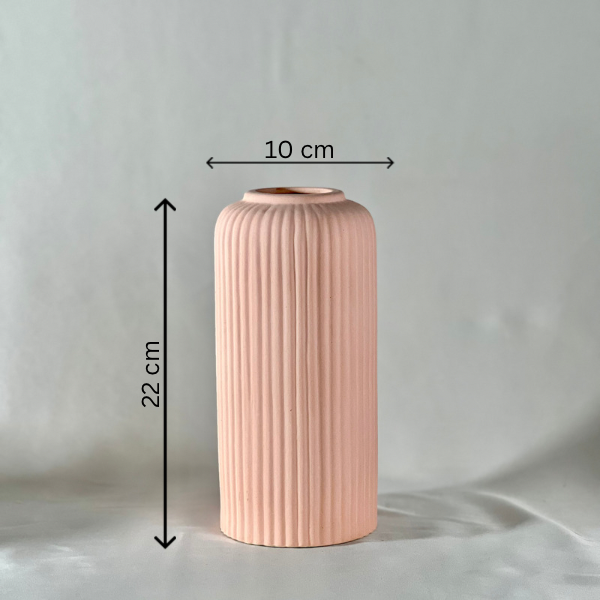 Ribbique Vase Pink