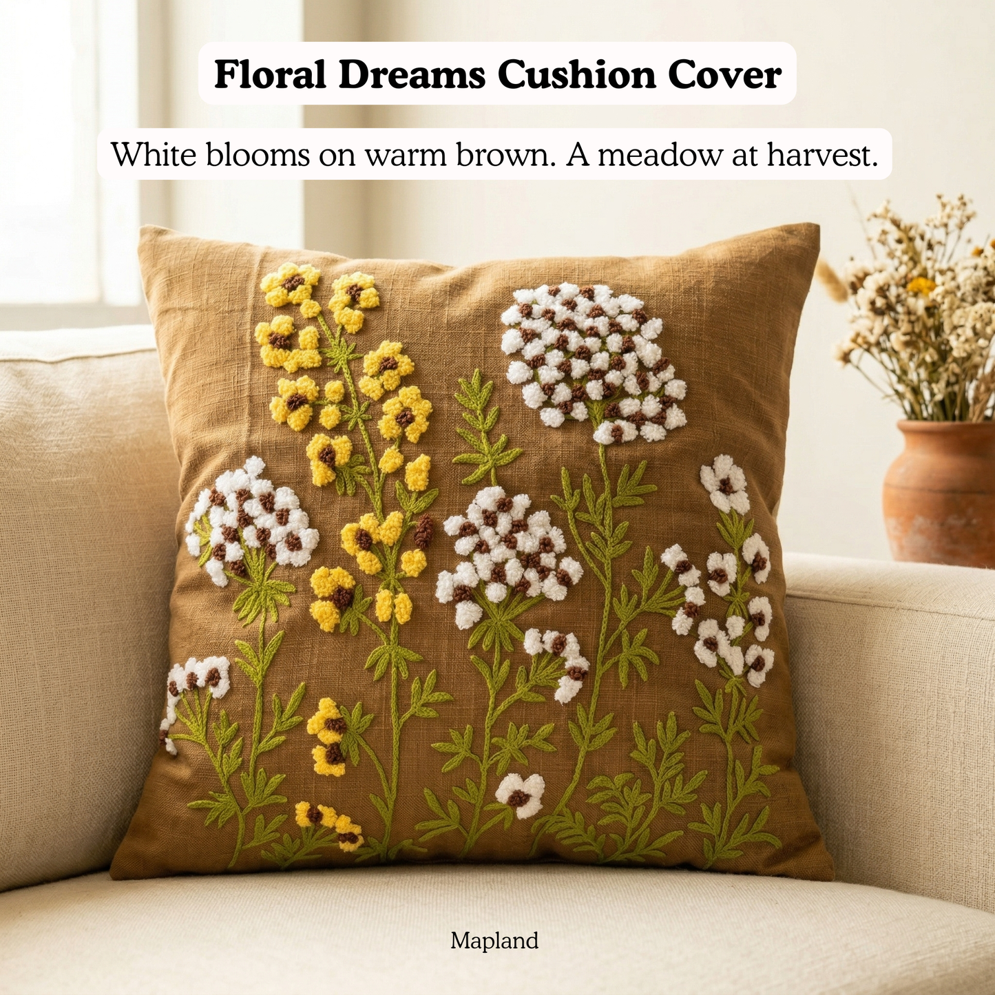 Floral Dreams Cushion Cover 16*16 Inches
