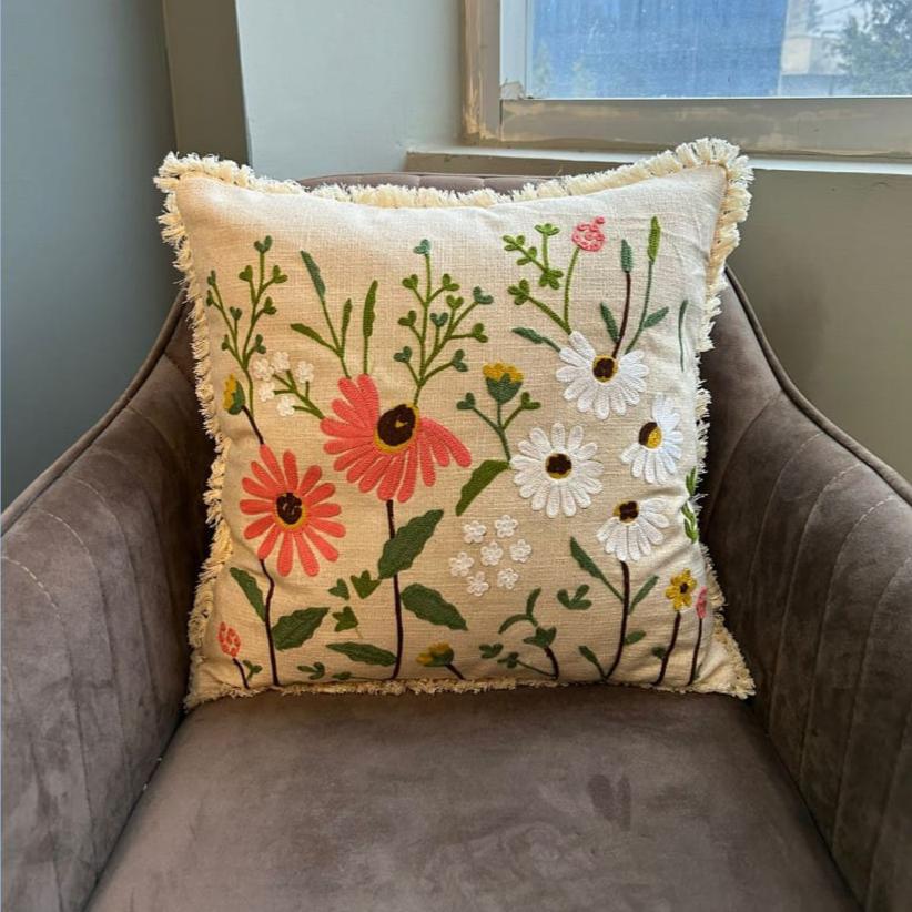 Floral Elegance Cushion Cover