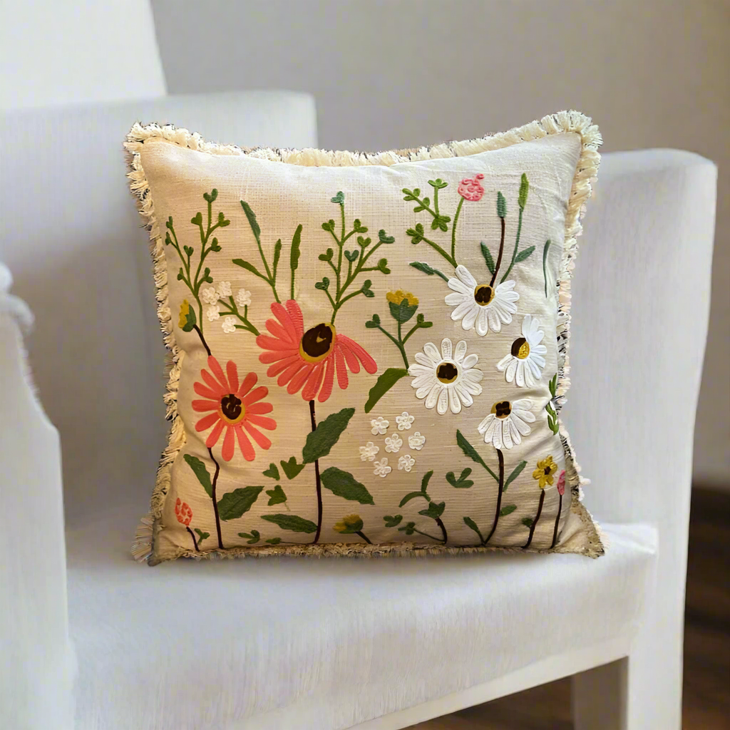 Floral Elegance Cushion Cover