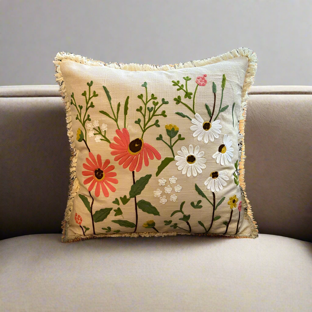 Floral Elegance Cushion Cover