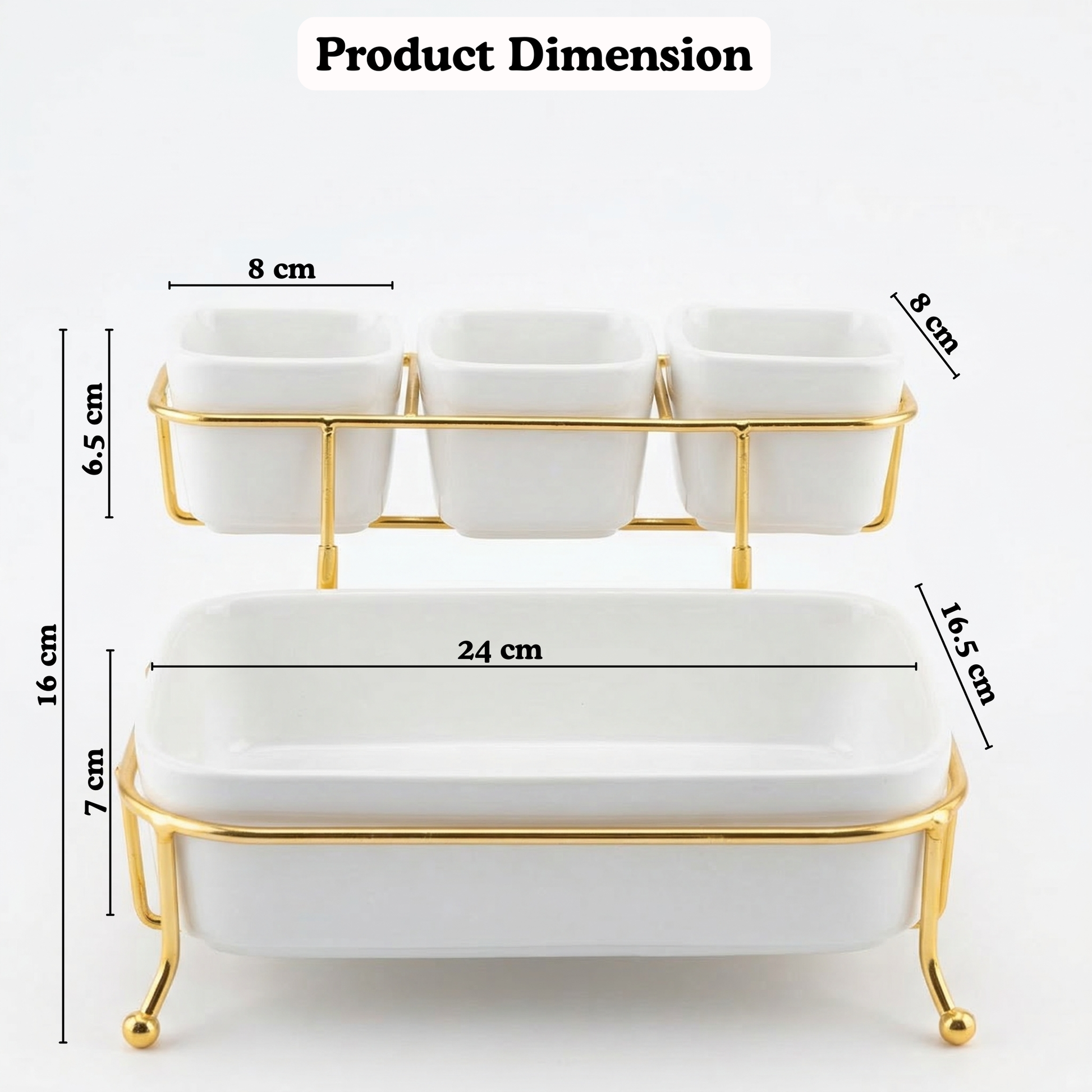 Gilded Feast 2-Tier Ceramic Serving Set — lifestyle view — handmade artisan home decor | Mapland