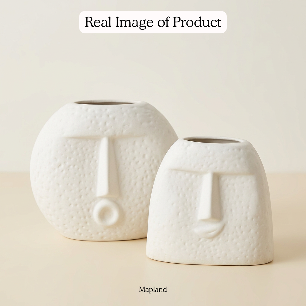 Guise Abstract Face Vase Set