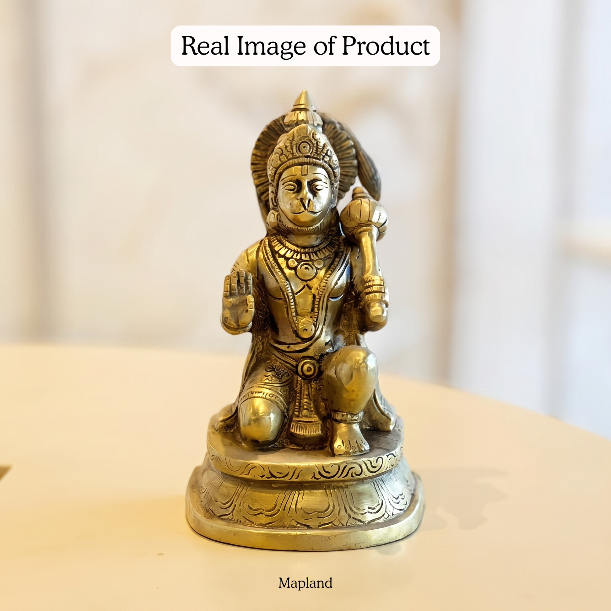 Hanuman Ji brass figurine real lifestyle image | Mapland